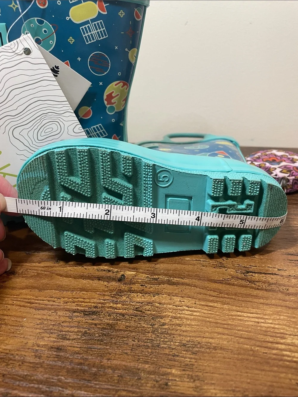OAK Kids' Space Adventure Navy & Teal Rain Boots